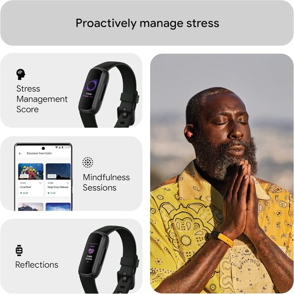 🆕 Google Fitbit Inspire Fitness Tracker Stress Management Workout Heart Rate - Picture 4 of 8